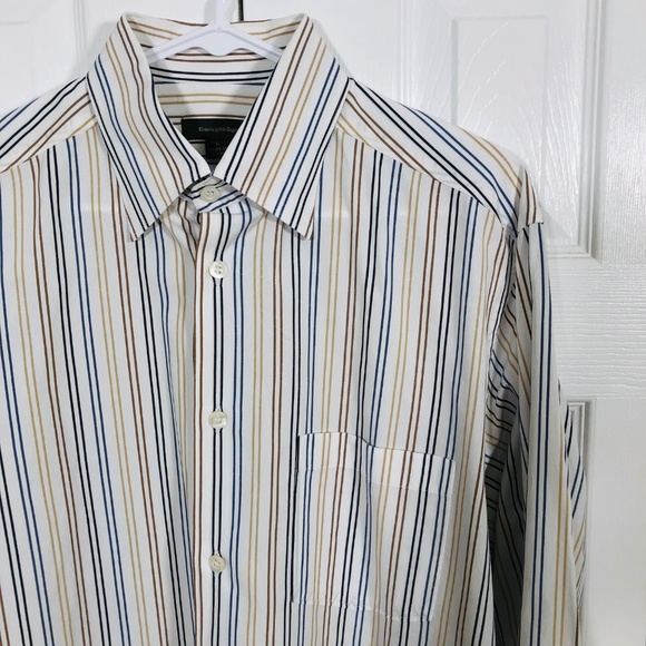 Ermenegildo Zegna Italian Striped Dress Shirt L - Picture 3 of 5